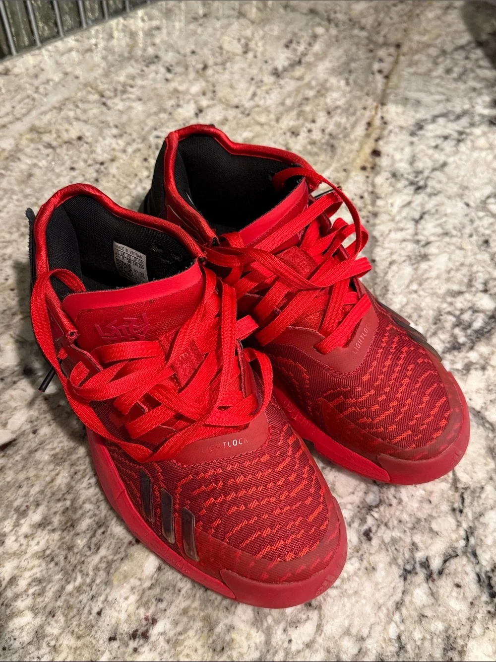 adidas D.O.N. Issue #4 Kids Red and Black Basketball Sneakers